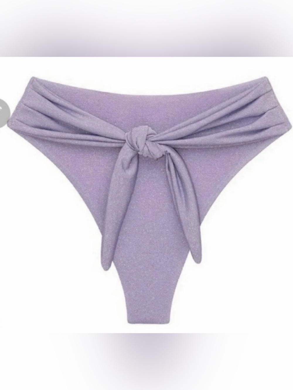 Montce Swim Lilac Sparkle Paula Tie-Up Bikini Bottom Size Medium